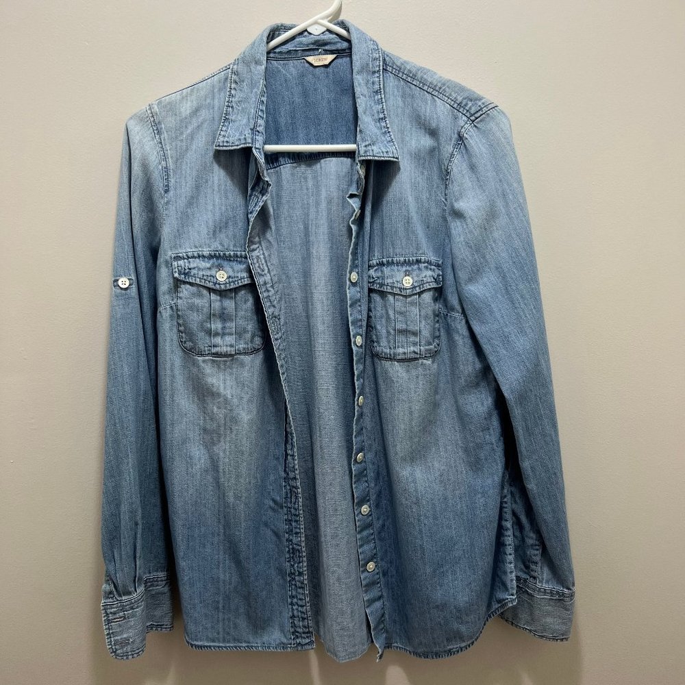 J Crew Chambre Button Down Shirt Size 2